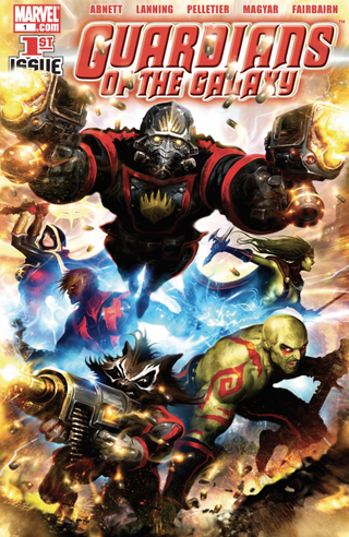 Image: Marvel Comics; Guardians Of The Galaxy #1 (2008) cover by Clint Langley